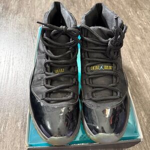 Jordan Air Jordan 11 Retro Men 11.5 Black Gamma Blue Patent Leather with Box